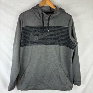 Nike Men's Dark Grey Center Swoosh Hoodie XL Tall